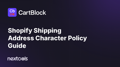 Shopify Shipping Address Character Policy and Testing Guide